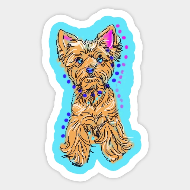 Always Keep Your Yorkie Around You Sticker by lalanny